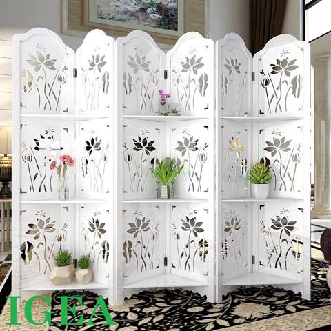 Bình phong hoa sen có kệ KB411 Bình phong hoa sen có kệ KB411