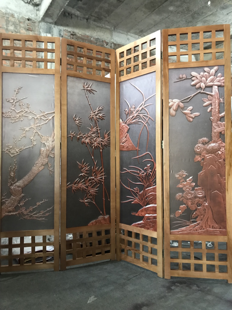 bình phong gỗ bình phong gỗ