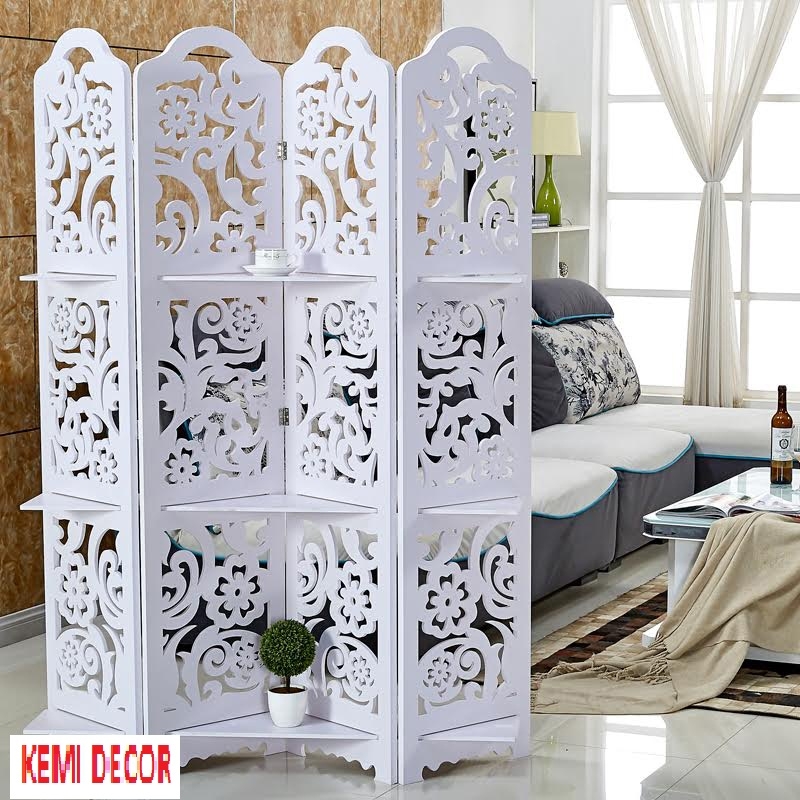 Bình phong hoa cúc có kệ KB413 Bình phong hoa cúc có kệ KB413