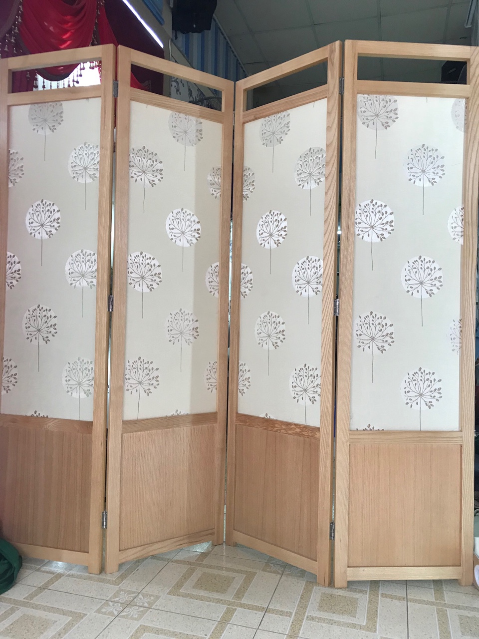 bình phong gỗ(nền vải) bình phong gỗ(nền vải)