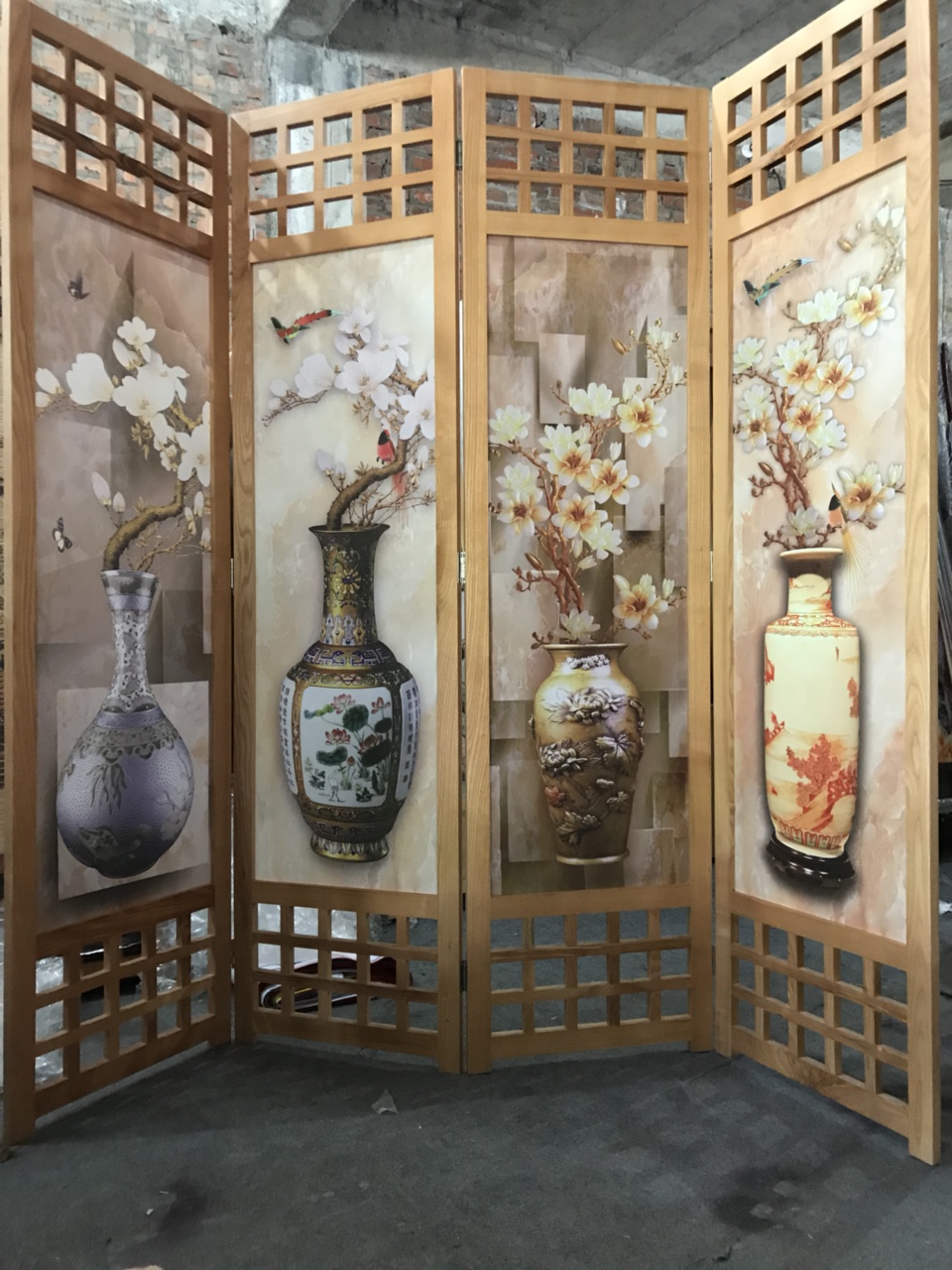 bình phong gỗ bình phong gỗ